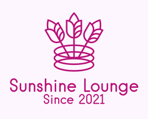 Purple Flower Wine logo design