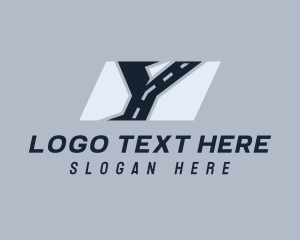 Letter Y - Racing Roadway Letter Y logo design