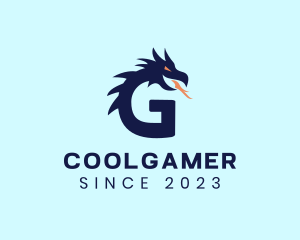 Game Stream - Letter G Dragon logo design