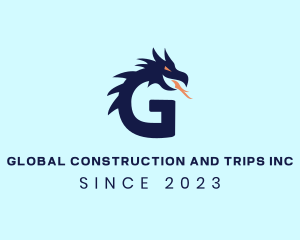 Letter G Dragon logo design