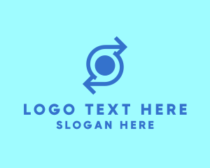 Abstract Style - Shuffle Dot Cycle logo design