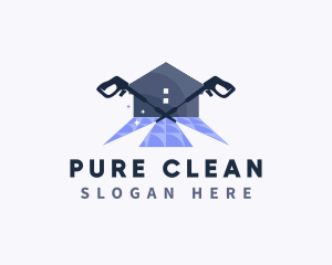 Pressure Washer Floor Cleaning logo design