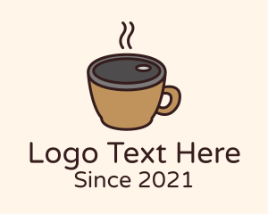Caffeine - Hot Coffee Camera logo design