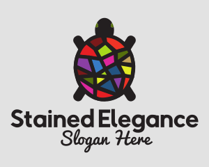 Stained Glass Turtle  logo design