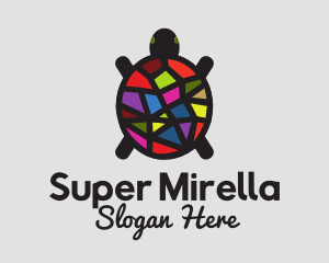 Geometric - Stained Glass Turtle logo design