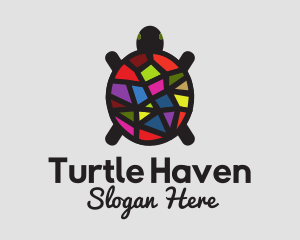 Stained Glass Turtle  logo design