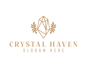 Crystal Gem Leaf logo design