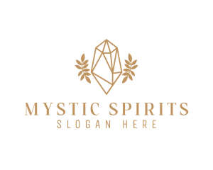 Crystal Gem Leaf logo design