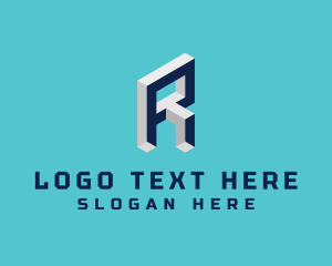 Letter R - 3D Printing Engineer logo design