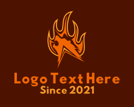 Fire - Orange Fire Bear logo design
