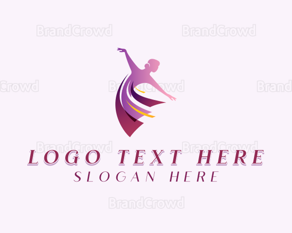 Dancing Woman Performer Logo