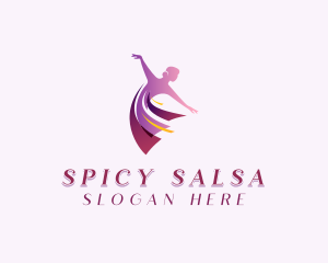 Salsa - Dancing Woman Performer logo design
