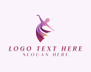 Yoga - Dancing Woman Performer logo design