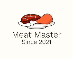 Hot Meat Plate logo design