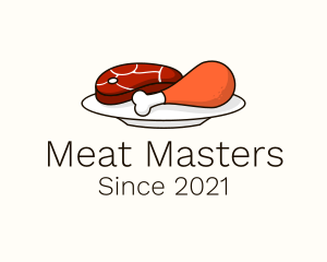 Hot Meat Plate logo design