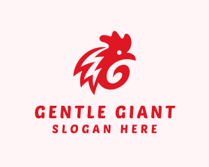 Red Rooster Letter G logo design