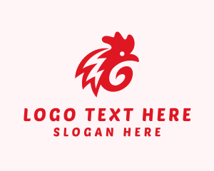 Cockfighting - Red Rooster Letter G logo design