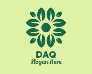 Green Flower Leaf Logo