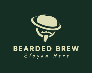 Mustache Beard Hat logo design