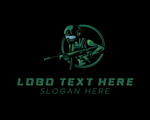 Soldier - Soldier Gun Fighter logo design