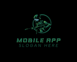 Soldier Gun Fighter Logo