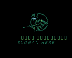 Mascot - Soldier Gun Fighter logo design