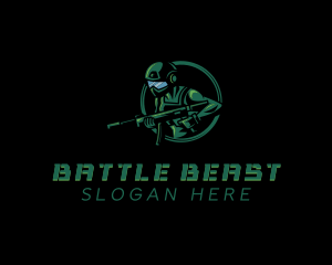 Fighter - Soldier Gun Fighter logo design