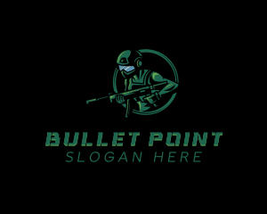 Gun - Soldier Gun Fighter logo design