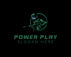 Competitive - Soldier Gun Fighter logo design