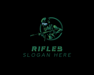 Soldier Gun Fighter logo design