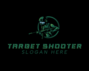 Shooter - Soldier Gun Fighter logo design