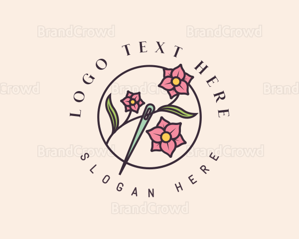 Floral Needle Craft Logo