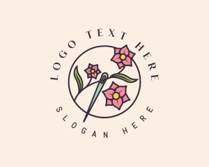 Floral Needle Craft Logo