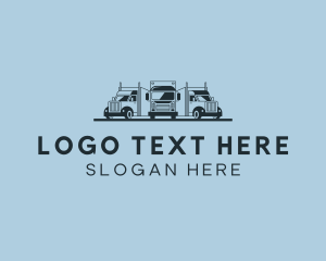 Distribution - Shipping Truck Vehicle logo design