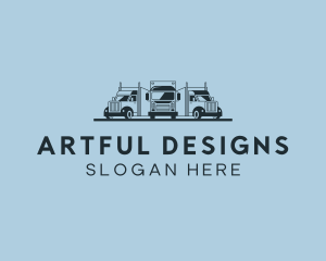 Shipping Truck Vehicle logo design