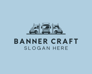 Shipping Truck Vehicle logo design