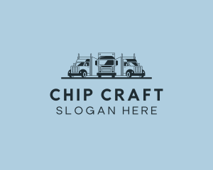 Shipping Truck Vehicle logo design