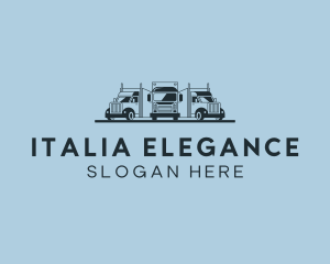 Shipping Truck Vehicle logo design