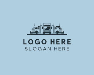 Shipping Truck Vehicle logo design