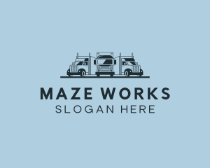 Shipping Truck Vehicle logo design