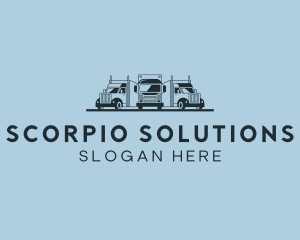 Shipping Truck Vehicle logo design