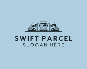 Parcel - Shipping Truck Vehicle logo design