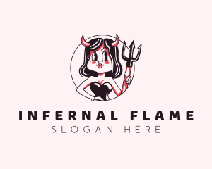 Sexy Devil Girl logo design