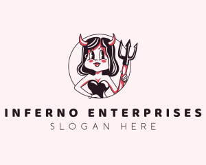 Sexy Devil Girl logo design