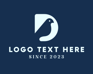 Bird Sanctuary - Pigeon Aviary Letter D logo design