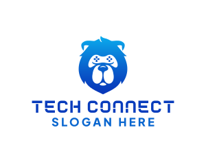 Online Gaming - Bear Game Controller logo design