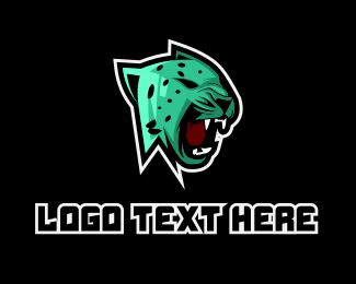 Green Angry Cheetah Logo