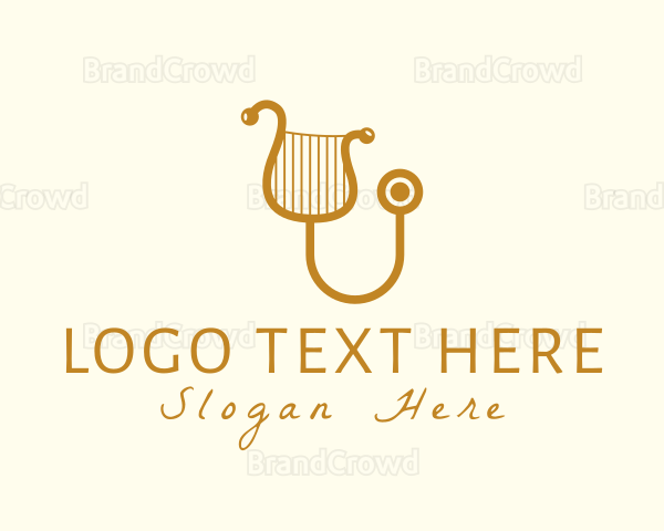 Elegant Harp Stethoscope Logo