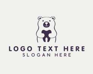 Oral Hygiene - Bear Dental Tooth logo design