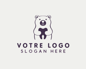 Bear Dental Tooth Logo